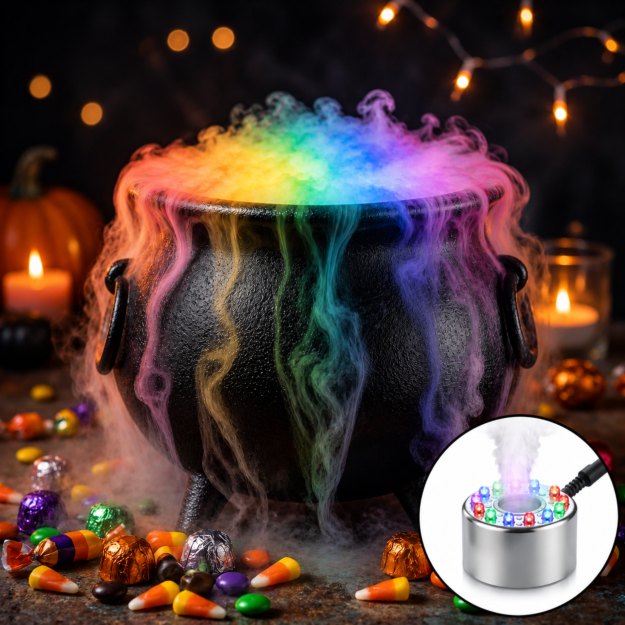 FogGlow Halloween Cauldron